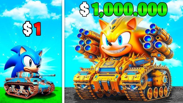 Прокачал Танк Соника С $1 ДО $1,000,000 в ГТА 5