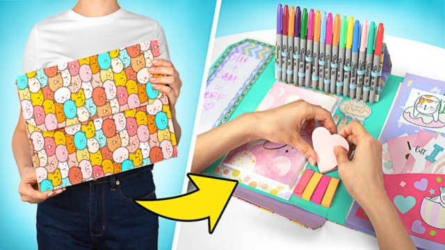 🗂️ Сделай потрясающий органайзер для канцтоваров ✂️ удобно и стильно!