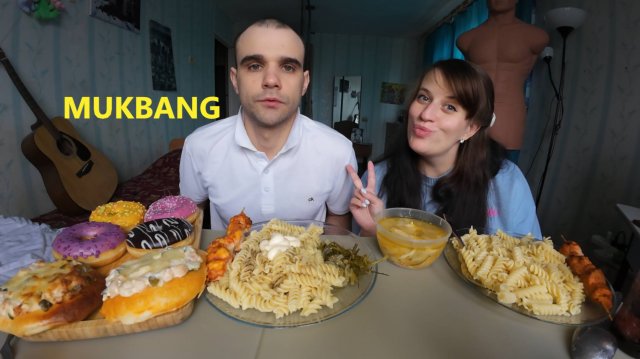 МУКБАНГ МАКАРОНЫ / СОТЕ ЦЫПЛЕНКА / СУП РАССОЛЬНИК / ПИЦЦА / ПОНЧИКИ / EATING MUKBANG ASMR АСМР