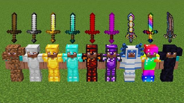 Какая броня в Minecraft сильнее? v2