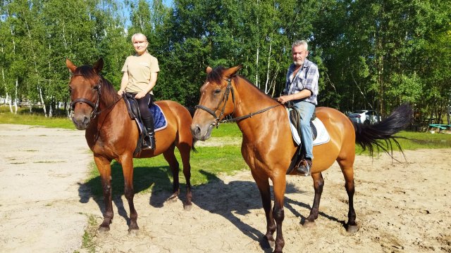 Верховая прогулка. Конюшня в Конобеево.