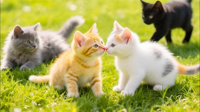 😹Милые Кошки и Котята мяукают на солнце🔥