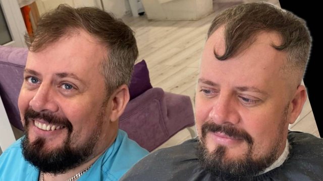 Мужская стрижка машинкой с переходом _ fade