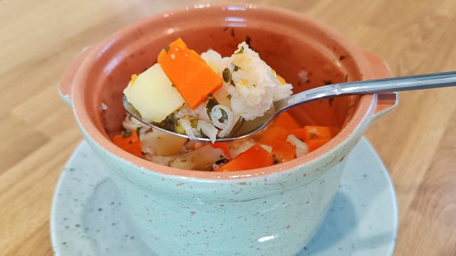ПОСТНОЕ ОВОЩНОЕ РАГУ, запеченное в духовке (в горошках)