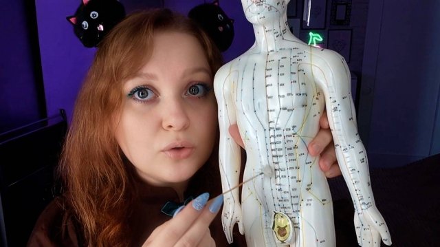 ASMR Acupuncture Man Doll massage 😳