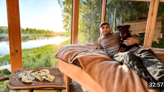 Достроил Домик на дереве! [24-Часа] Разведал новое озеро с островом. Вареники на природе