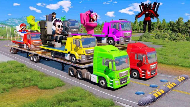 ⭐🤖🤪ГРУЗОВИКИ ПЕРЕВОЗЯТ ГРУЗЫ⭐🤖🤪 МУЛЬТИК ПРО МАШИНКИ