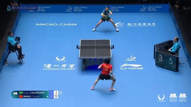 Hugo Calderano vs Wang Chuqin   Match Highlights   #ITTFWORLDCUP 2025