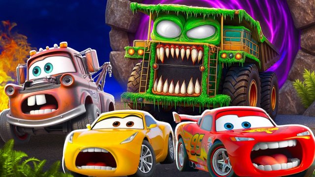 ⭐🤖МОЛНИЯ МАКВИН И ЕГО КОМАНДА НА ГОНКАХ С ОГРОМНЫМ ГРУЗОВИКОМ 🤪 😹 МУЛЬТФИЛЬМЫ ПРО МАШИНКИ