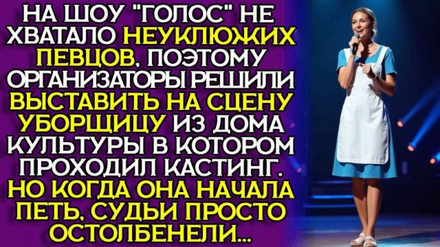 УБОРЩИЦУ вывели на СМЕХ — но она УДИВИЛА всех С первой НОТЫ...Аудиорассказы