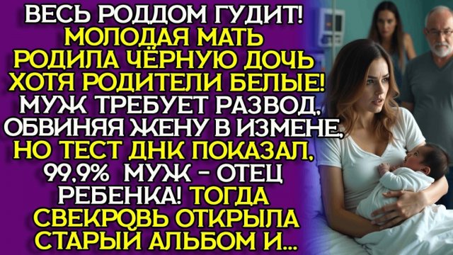 ГЕНЕТИЧЕСКИЙ скандал! ЖЕНА родила ТЕМНОКОЖУЮ дочь - муж УХОДИТ, СВЕКРОВЬ призналась...