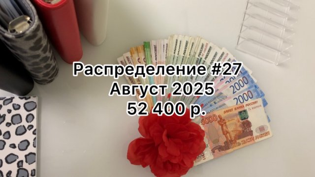 #27 распределение денег по конвертам / август 2025