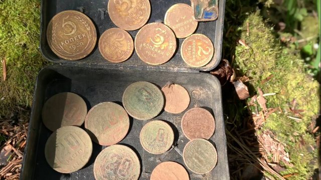 В поисках монет с металлоискателем в секретном месте)