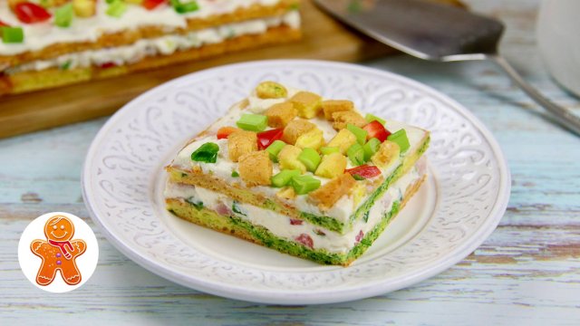 Красивая закуска на праздничный стол ✧ Цветные закусочные пирожные