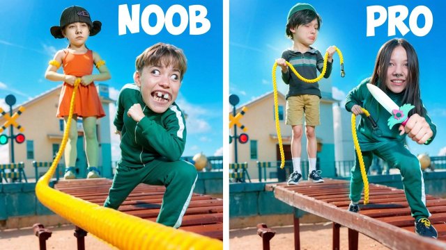 НУБ vs ПРОФИ в Игре Кальмара 3! Уэнздей Аддамс проходит все испытания Игры Кальмара!