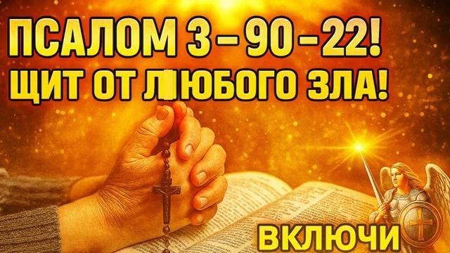 ПСАЛМЫ ЗАЩИТЫ! Щит от врагов и зла 🙏 Псалом 3, 90, 22 — Молитва, которая спасает!☦️