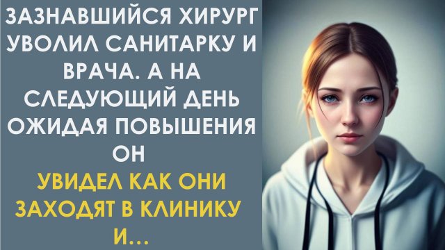 Зазнавшийся хирург уволил санитарку и врача. А на следующий день ожидая повышения он узнал что
