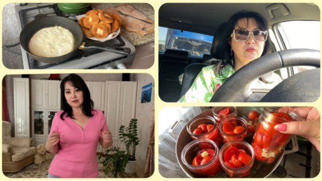 НАЖАРИЛА 👌вкусных ПЫШЕК 😢съездила на лечебный сеанс💃🏻купила обновку /  КОНСЕРВИРУЮ помидоры🍅