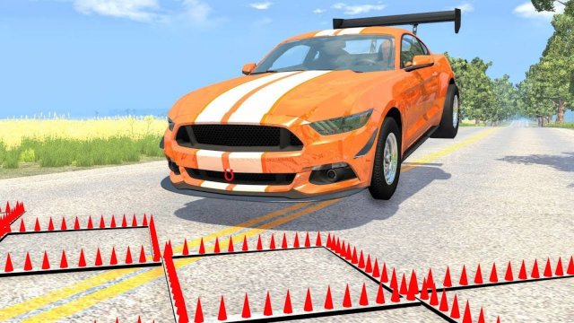 Наехал на шипы и попал в ДТП #51 – BeamNG Drive Аварии