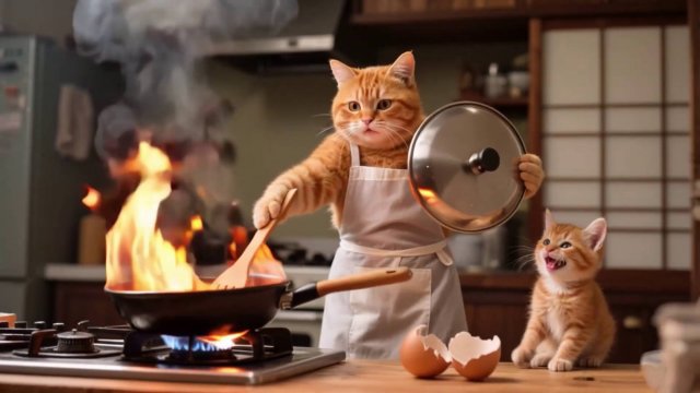 Котики - пока мамы нет дома