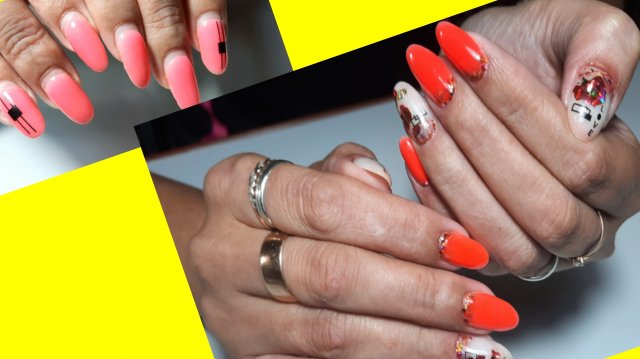 *685*Коррекция ногтей неоновым гелем Agent nail.
Бортики.Быстрый дизайн.
