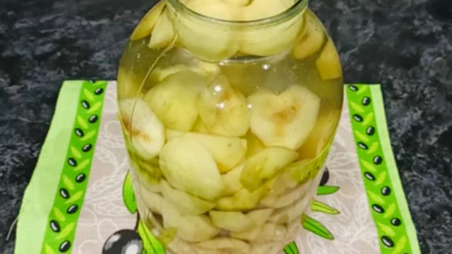 Компот из груш на зиму на 3-х литровую банку /Как приготовить компот из домашних груш-простой рецепт