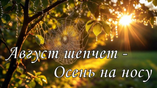 "Август шепчет - осень на носу."Слова Лидии Захарчук.