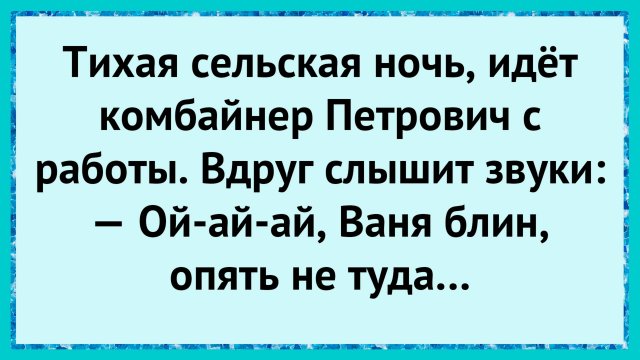 Как Петрович застал Ваньку ночью! анекдоты!