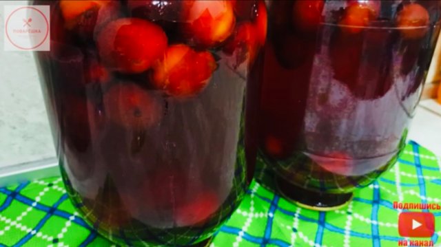 Компот из сливы на зиму на 3-х литровую банку / Готовлю компот из слив с косточкой - простой рецепт