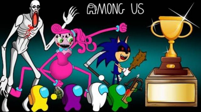 AMONG US против мамочки Длинноногой