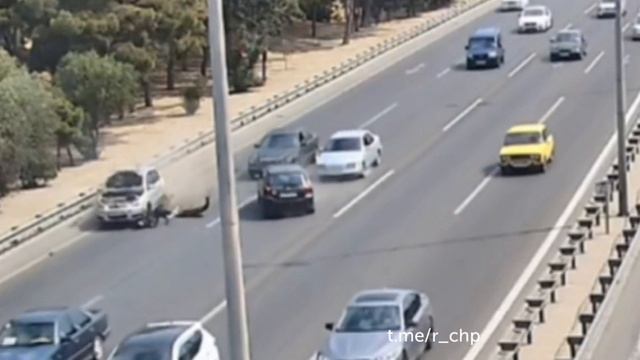 ДТП в Баку, поломалась машина ...