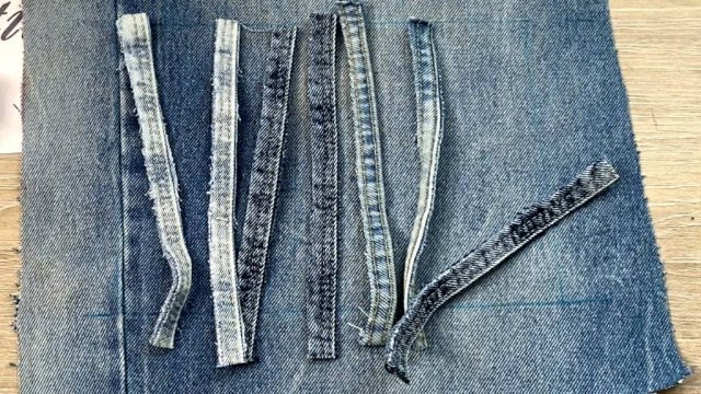 Используем швы от джинсов DIY мастер класс