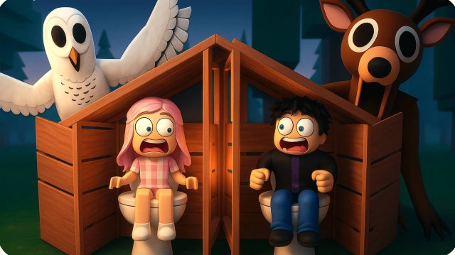 🚽 ВЫЖИВАЕМ в ТУАЛЕТЕ 99 НОЧЕЙ в ЛЕСУ РОБЛОКС