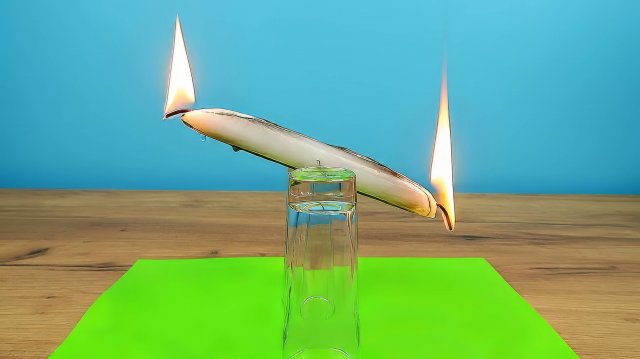 Качели из горящей свечи и пламя под водой! Эксперименты со свечой!
