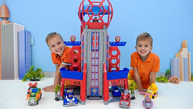 Влад и Ники играют с ИГРУШКАМИ Щенячий патруль! Веселое видео для детей!