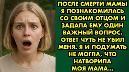 После смерти мамы я познакомилась со своим отцом и задала ему один важный вопрос. Ответ чуть не убил