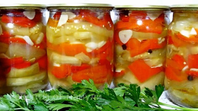 Одна из любимых заготовок перца и баклажанов.