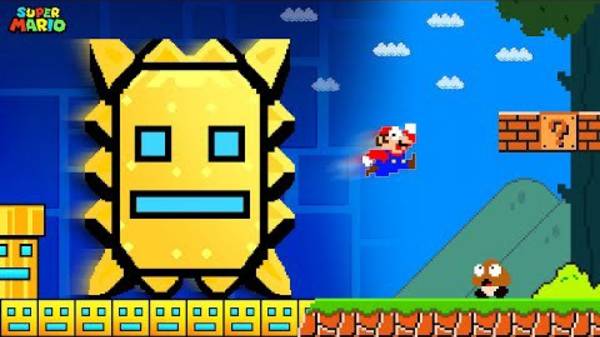 ВЕСЬ МИР превращается в GEOMETRY DASH! Марио сошёл с ума!