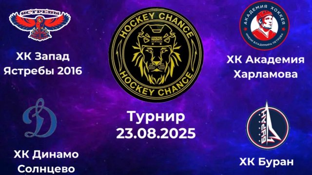 Турнир по хоккею среди детских команд. Хоккей шанс.Август 2025.