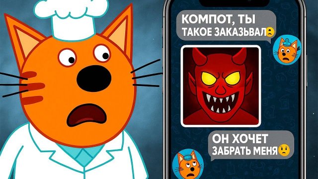 СТРАШНАЯ СЕРИЯ ТРИ КОТА "Не ешь" | Потерянные серии три кота 😱