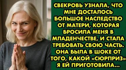 Свекровь узнала, что мне досталось большое наследство от матери, которая бросила меня в младенчестве