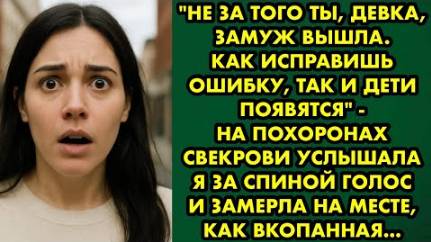 -Не за того ты, девка, замуж вышла. Как исправишь ошибку, так и дети появятся, - на похоронах...