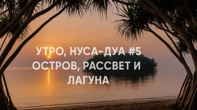 Утро, Нуса-Дуа #5 — остров, рассвет и лагуна