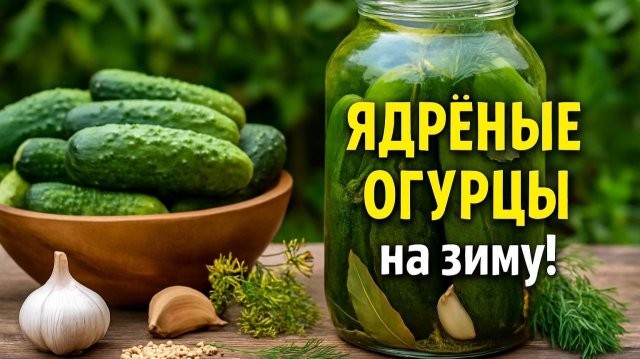 ЯДРЁНЫЕ ОГУРЦЫ на зиму! Соленые Огурцы в Банках, как бочковые! ХРУСТЯЩИЕ Квашеные Огурцы на Зиму!