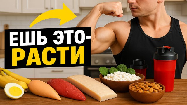 10 ЛУЧШИХ ПРОДУКТОВ ДЛЯ РОСТА МЫШЦ!