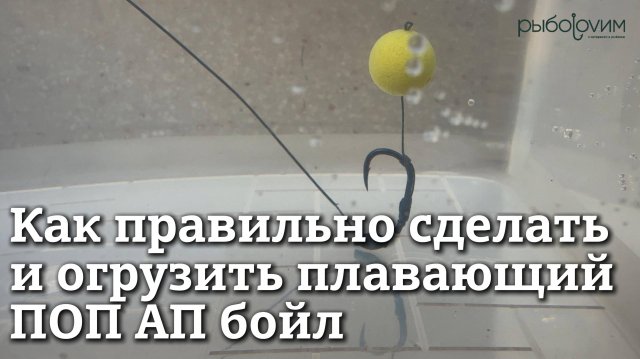 Поп ап бойл для ловли карпа. Как правильно сделать и огрузить без ущерба для оснастки.