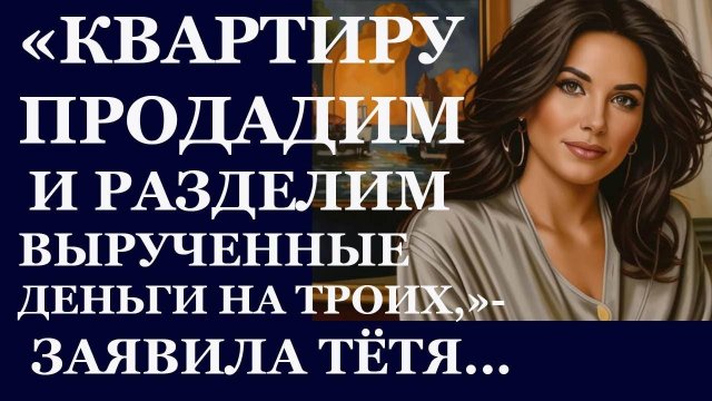 Истории из жизни. Квартиру продадим и разделим вырученные деньги на троих, заявила Аудио рассказы