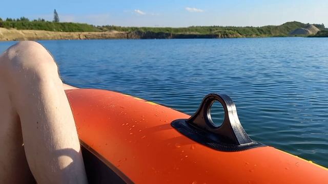 Живописный карьер на 33 км, плаваю на лодке