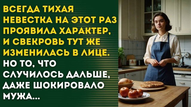 НЕВЕСТКА ПРОЯВИЛА ХАРАКТЕР - рассказ