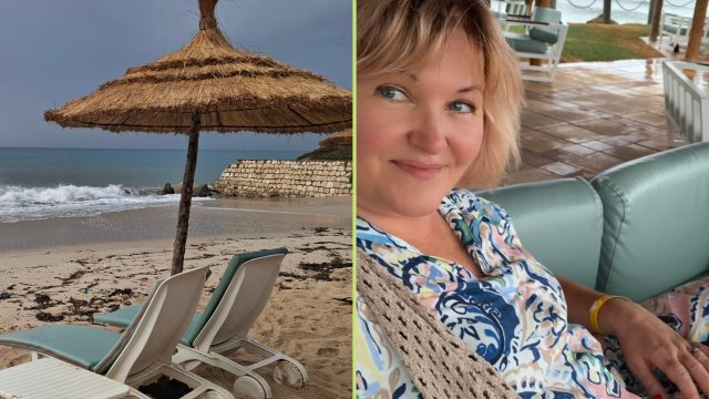 Хаммамет Гуляем по городу.Зашли в Супермаркет.Вечером погода устроила световое шоу 😃